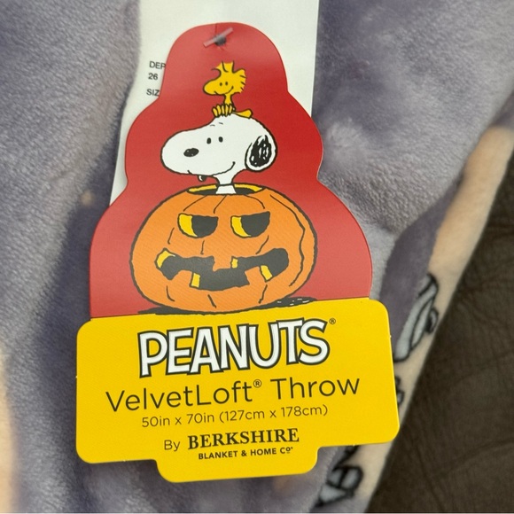 Peanuts Snoopy & Woodstock Mummies 50” x 70” Plush Halloween Throw Blanket - Picture 4 of 6